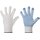 Grobstrick-Handschuh weiß, mit blauen Noppen
