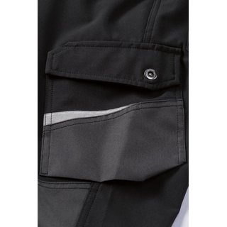 VARIO Damenhose, 100 % Polyester ca. 250 g/m², winddicht, wasserabweisend, schwarz/grau