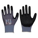 LeiKaFlex® Brilliant Feinstrick-Handschuh mit NFT-Beschichtung + Noppen, grau/schwarz