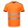Warnschutz T-Shirt, 55% Baumwolle/ 45% Polyester, segmentierte Reflexstreifen, 1 orange/navy S