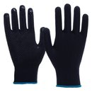 Strickhandschuhe, Nylon / Baumwolle, blau, PVC-Noppen, blau