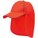 Cap mit abnehmbaren Nackenschutz orange