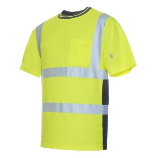 BRIGHT LINE T-Shirt EN ISO 20471 Klasse 2, 55 % Baumwolle + 45 % Polyester, neongelb