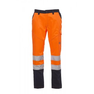 CHARTER Warnschutz-Bundhose EN20471, 50% Baumwolle/50 % Polyester, dehnbarer Bund, orange/marine