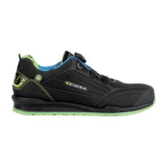 BURST Halbschuh S3S CI FO SR ESD, Aluminiumkappe, Boa&reg; Schn&uuml;rsystem, schwarz/gr&uuml;n