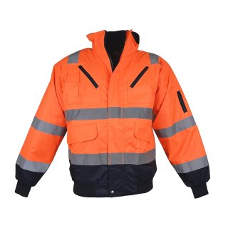 Warnschutz-Pilotenjacke orange/marine