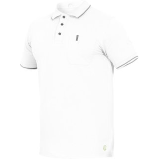 FlexLine Poloshirt, Brusttasche, wei&szlig;