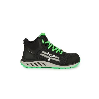 X-MARS mid Schn&uuml;rstiefel S3S SR SC FO ESD schwarz/gr&uuml;n