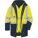 Warnschutz-Parka 5 in 1 gelb/marine