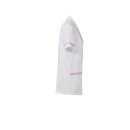 CARE LADY Kurzarm-Kittel wei&szlig;/rosa