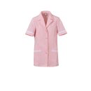 CARE LADY Kurzarm-Kittel rosa/wei&szlig;
