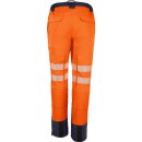 Warnschutz Freischneiderhose mit Prall- & Zeckenschutz, EN ISO 20471, Klasse 1, orange/marine
