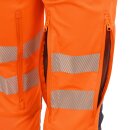 Warnschutz Freischneiderhose mit Prall- & Zeckenschutz, EN ISO 20471, Klasse 1, orange/marine