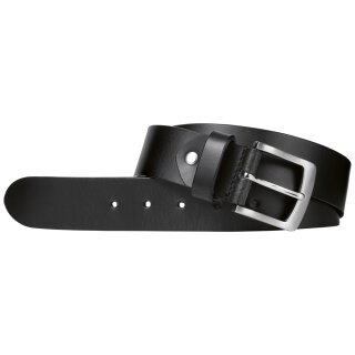 PELLE Echtlederg&uuml;rtel, 4 cm breit, Metallschnalle, L&auml;nge k&uuml;rzbar, schwarz