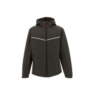 BELFAST Softshell-Jacke mit Wattierung , Kapuze, anthrazit/schwarz