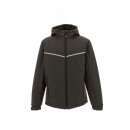 BELFAST Softshell-Jacke mit Wattierung , Kapuze, anthrazit/schwarz