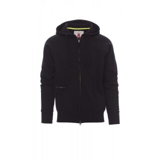 DALLAS+ Herren-Sweatjacke, 70% Baumwolle + 30% Polyester 300 g/m&sup2;, schwarz