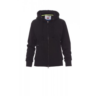 DALLAS+LADY Sweatjacke, 70% Baumwolle + 30% Polyester 300 g/m&sup2;, schwarz