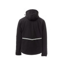 CREEK PAD Herren-Softshelljacke, 78 % Nylon/22 % Elasthan 3-lagig, mit warmer Wattierung, abnehmbare Kapuze, schwarz XXL