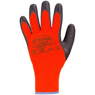 RASMUSSEN, Winterhandschuh, orange, mit schwarzer Latexbeschichtung 11
