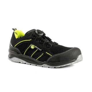 STACK Halbschuh S1 PS FO SR ESD, ALUkappe, MEMORY PLUS Fu&szlig;bett, Boa&reg; Schn&uuml;rsystem, schwarz/gelb