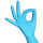 Nitril-Einweghandschuhe, blau, puderfrei, Spenderbox mit 100 Stück 07