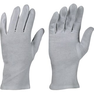Baumwoll-Trikot-Handschuh | schwere Ausführung | weiß gebleicht