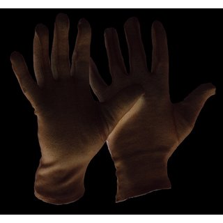 Baumwoll-Trikot-Handschuh, weiß gebleicht 08