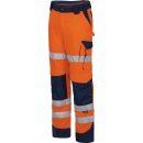 VIZWELL Warnschutz Bundhose, 60% Baumwolle / 40% Polyester 270g/m&sup2;, orange/marine