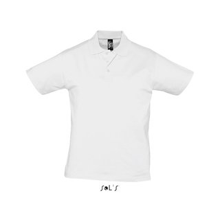 PRESCOTT Jersey Polo, 100 % Baumwolle 170 g/m², weiß S